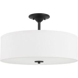 60W 3-Light Semi-Flush Mount Ceiling Fixture with Medium E-26 Base in Graphite