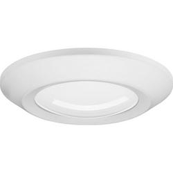 5-1/2 in. 11.5W 1-Light Integrated LED Flush Mount Ceiling Fixture in Satin White