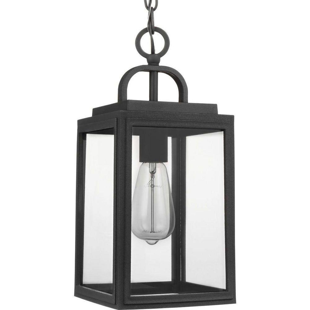 Progress Lighting Textured Black 75W 1-Light Medium E-26 Outdoor Pendant 
