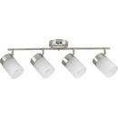 60W 4-Light Incandescent Track Lighting in Brushed Nickel