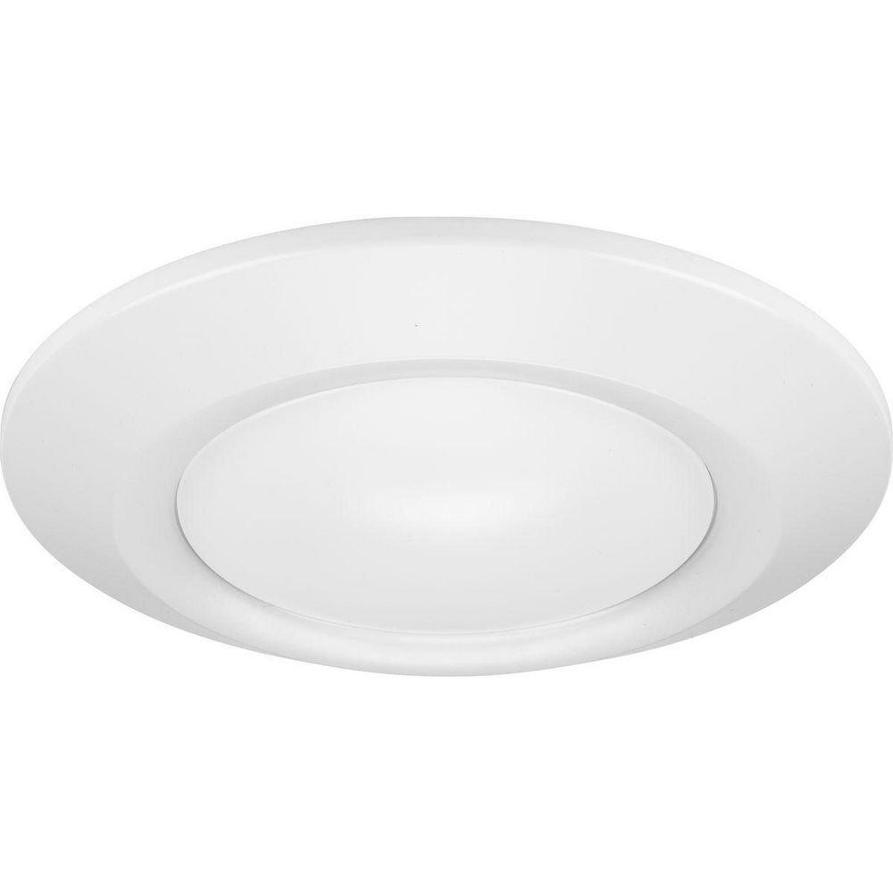 Progress Lighting Satin White 7-1/2 in. 15.5W 1-Light Incandescent Flush Mount Ceiling Fixture 