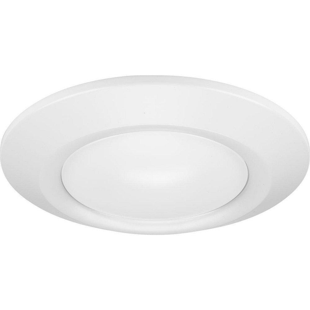 Progress Lighting Satin White 7-1/2 in. 15.5W 1-Light Incandescent Flush Mount Ceiling Fixture 