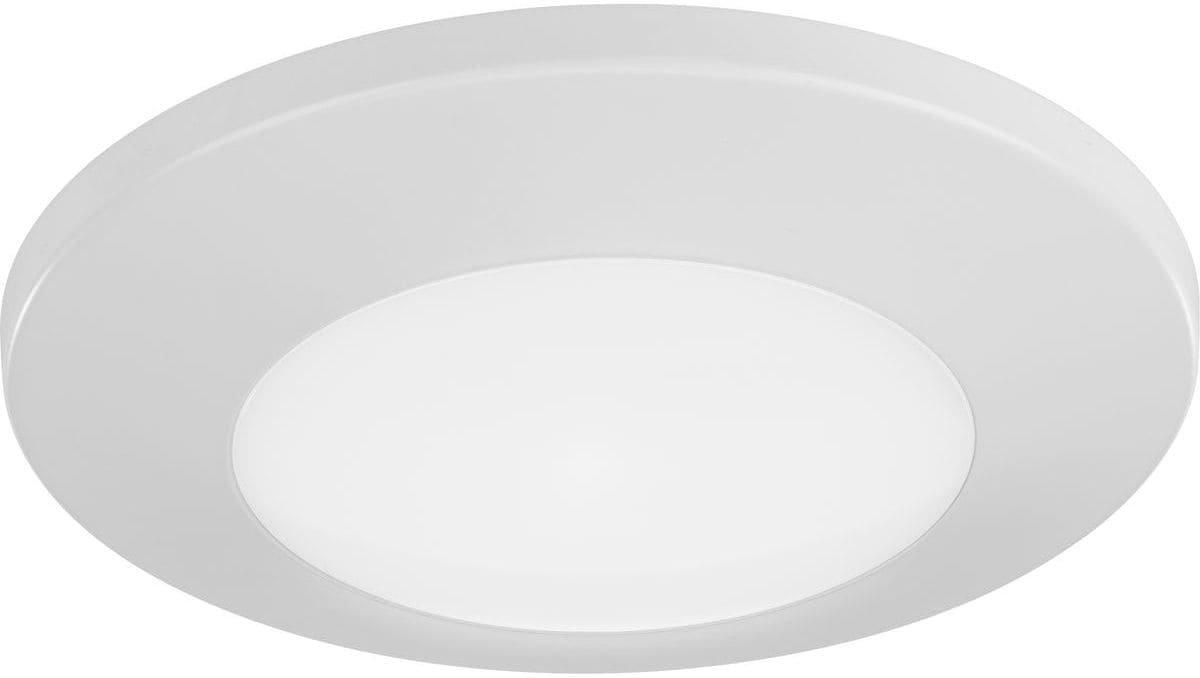 Progress Lighting Satin White 1-3/8 x 7-1/4 in. 15.5W 1-Light LED Flush Mount Ceiling Fixture 