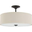 Progress Lighting Antique Bronze 60W 3-Light Medium E-26 Semi-Flush Mount Ceiling Fixture 