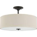 Progress Lighting Antique Bronze 60W 3-Light Medium E-26 Semi-Flush Mount Ceiling Fixture 