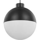 17W 1-Light Integrated LED Pendant Light in Matte Black