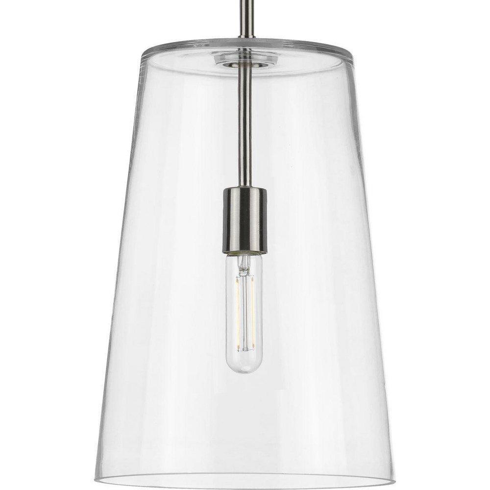 Progress Lighting Brushed Nickel 60W 1-Light Medium E-26 Incandescent Pendant Light 