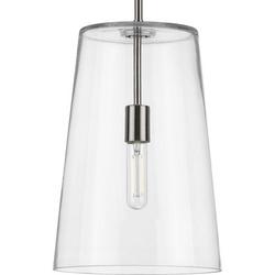 60W 1-Light Medium E-26 Incandescent Pendant Light in Brushed Nickel