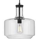 Progress Lighting Matte Black 60W 1-Light Medium E-26 Incandescent Pendant 