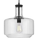 60W 1-Light Medium E-26 Incandescent Pendant in Matte Black