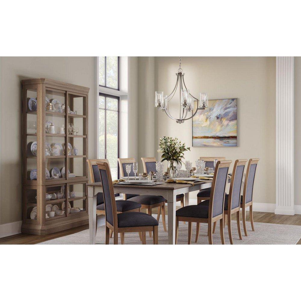 FIVE-LIGHT BBRUSHED NICKEL CHANDELIER 