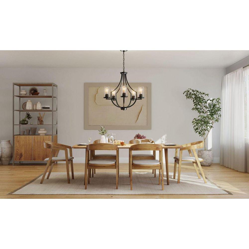 Progress Lighting Matte Black 101 in. 60W 5-Light 1-Tier Incandescent Chandelier 