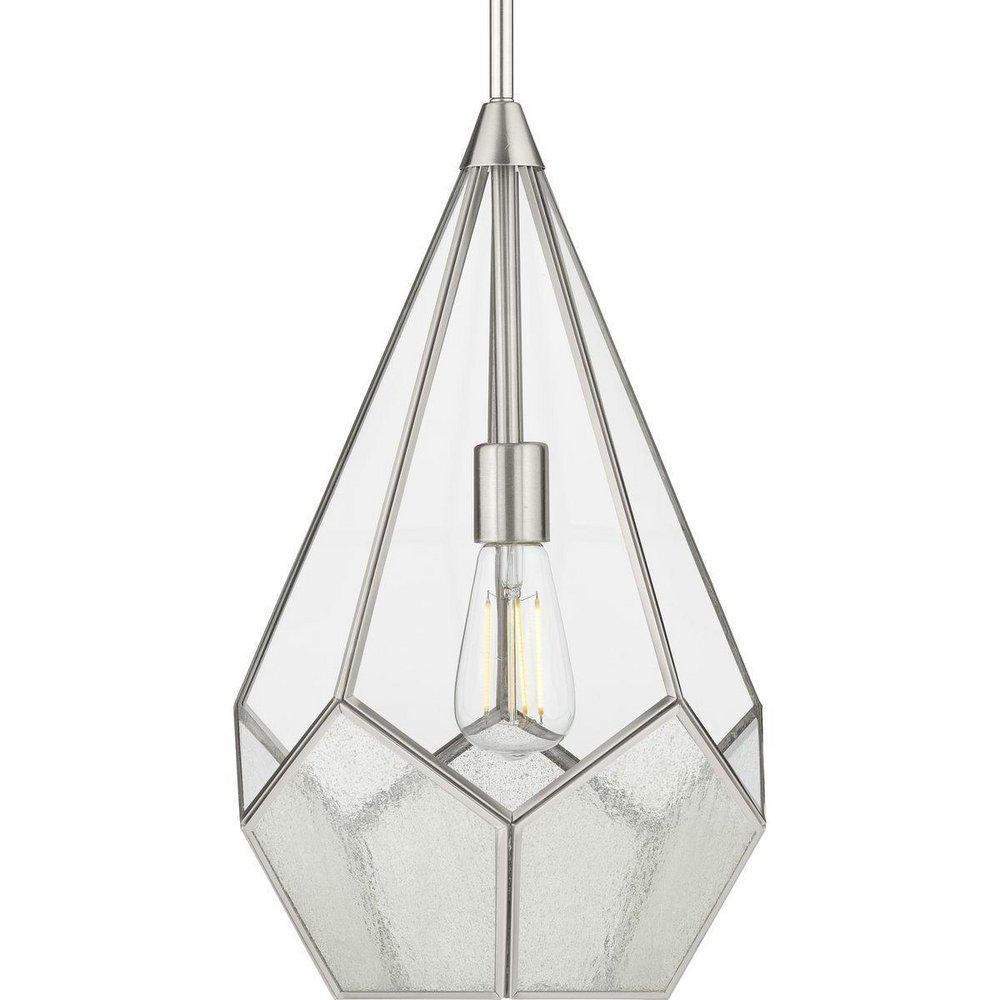 Progress Lighting Brushed Nickel 100W 1-Light Medium E-26 Incandescent Pendant Light 