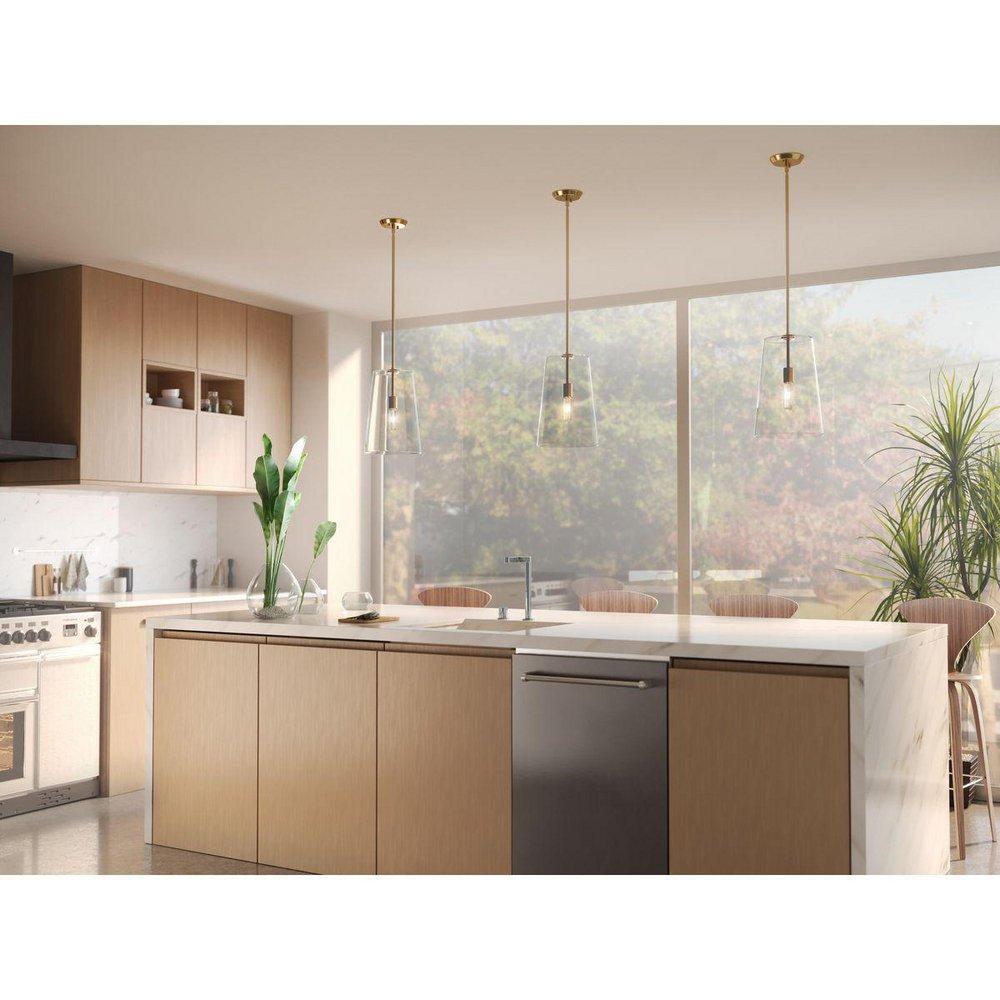 Progress Lighting Satin Brass 60W 1-Light Medium E-26 Incandescent Pendant Light 