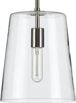 60W 1-Light Medium E-26 Incandescent Pendant Light in Brushed Nickel