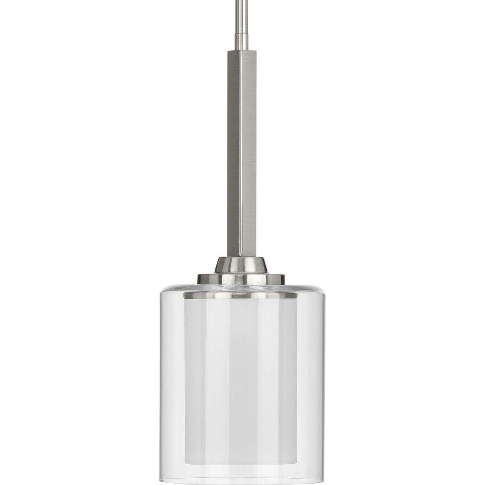 Progress Lighting Brushed Nickel 75W 1-Light Medium E-26 Pendant Light 
