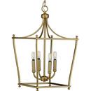 Progress Lighting Brushed Bronze 60W 4-Light Candelabra E-12 Foyer Lighting 