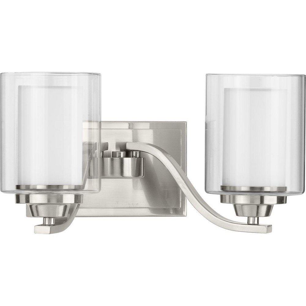 Progress Lighting Brushed Nickel 75W Medium Vanity Fixture in Brushed Nickel 