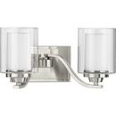 Progress Lighting Brushed Nickel 75W Medium Vanity Fixture in Brushed Nickel 