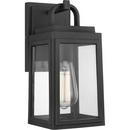 60W 1-Light 11-7/8 in. Outdoor Wall Sconce in Textured Black