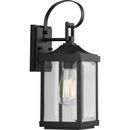 100W 1-Light 15-1/8 in. Outdoor Wall Sconce in Black