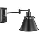 60W 1-Light Medium Incandescent Wall Sconce in Matte Black