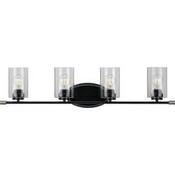 4-Light 34in. Wide Bathroom Vanity -Light in Matte Black