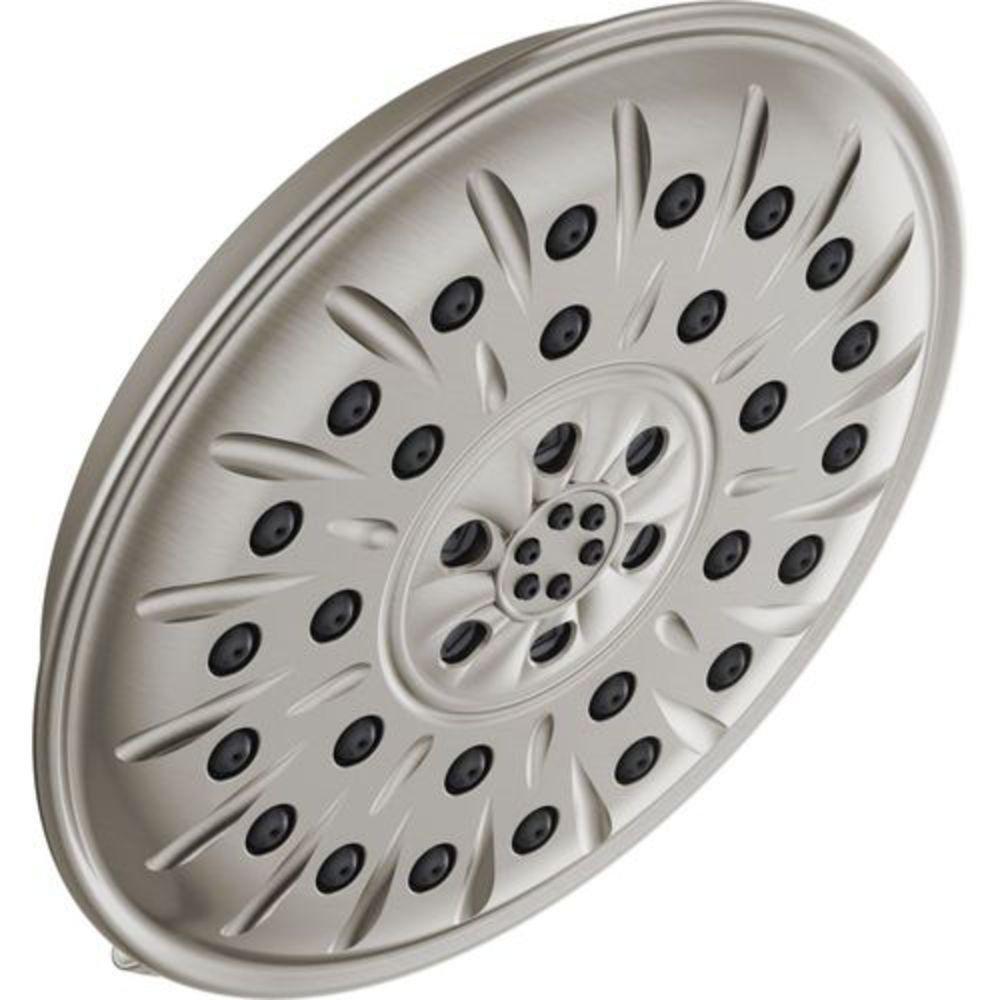 Delta Faucet Brilliance&reg; Stainless Multi Function H2Okinetic&reg; PowerDrench&trade; Spray, H2Okinetic&reg; Spray, Massaging and Pause Showerhead 