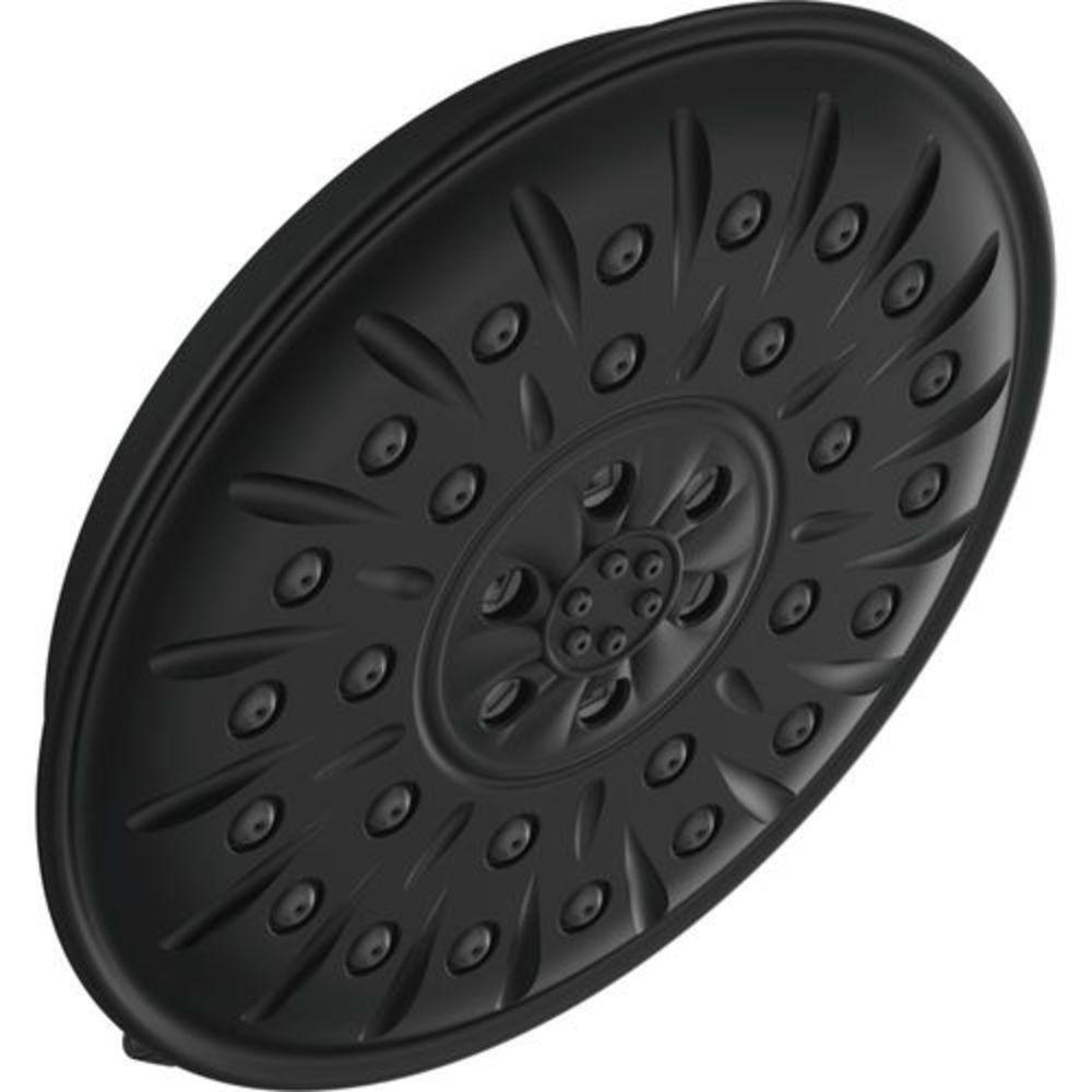 Delta Faucet Matte Black Multi Function H2Okinetic&reg; PowerDrench&trade; Spray, H2Okinetic&reg; Spray, Massaging and Pause Showerhead 