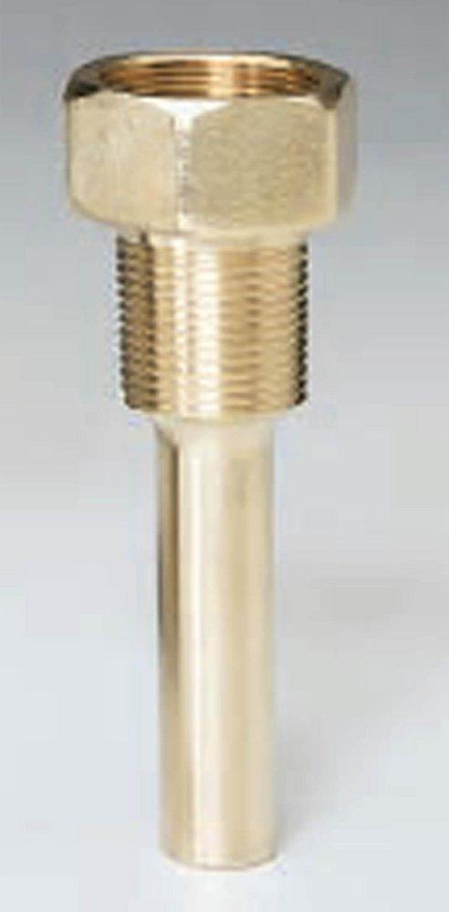 Weiss Instruments 3-1/2 in. Brass Thermowell for Industrial Thermometer 