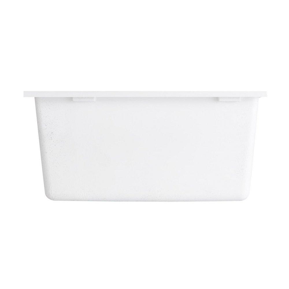 Signature Hardware Cloud White 16 x 17-1/8 x 8-1/4 in. Undermount Granite Bar Sink 