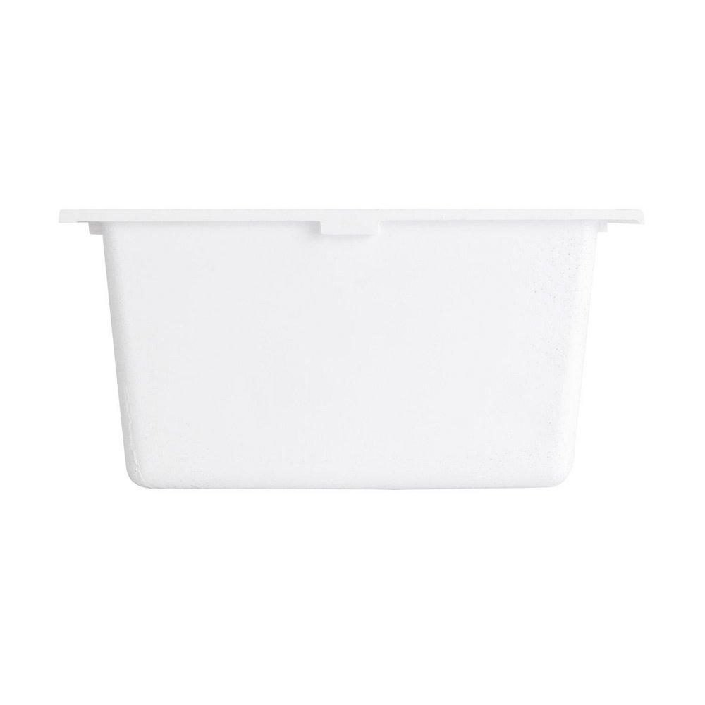 Signature Hardware Cloud White 16 x 17-1/8 x 8-1/4 in. Undermount Granite Bar Sink 