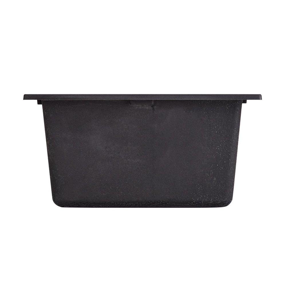 Signature Hardware Black 16 x 19-3/4 x 8-1/4 in. Drop-in Granite Bar Sink 