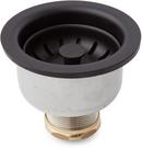 Signature Hardware Flat Black 3-1/2 in. Stainless Steel Basket Strainer 