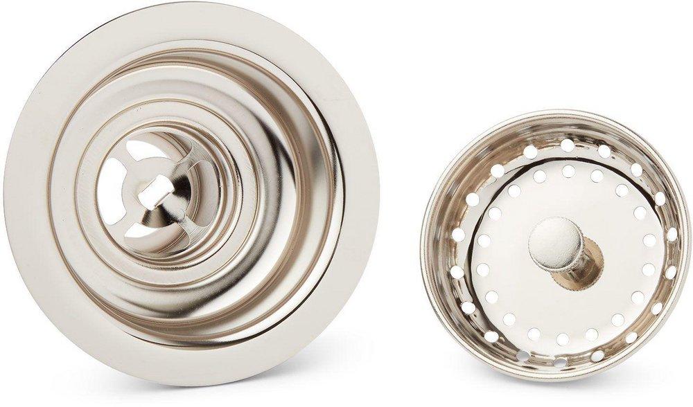 Signature Hardware Flat Black 3-1/2 in. Stainless Steel Basket Strainer 