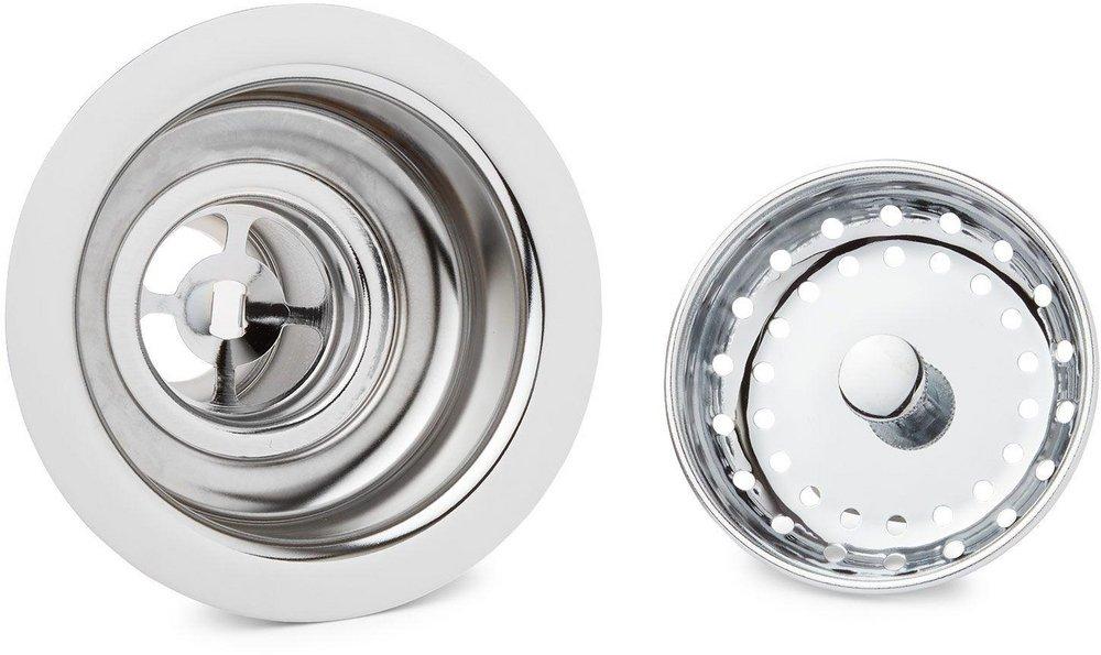 Signature Hardware Flat Black 3-1/2 in. Stainless Steel Basket Strainer 