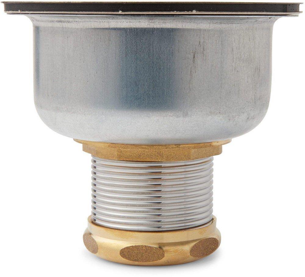 Signature Hardware Flat Black 3-1/2 in. Stainless Steel Basket Strainer 