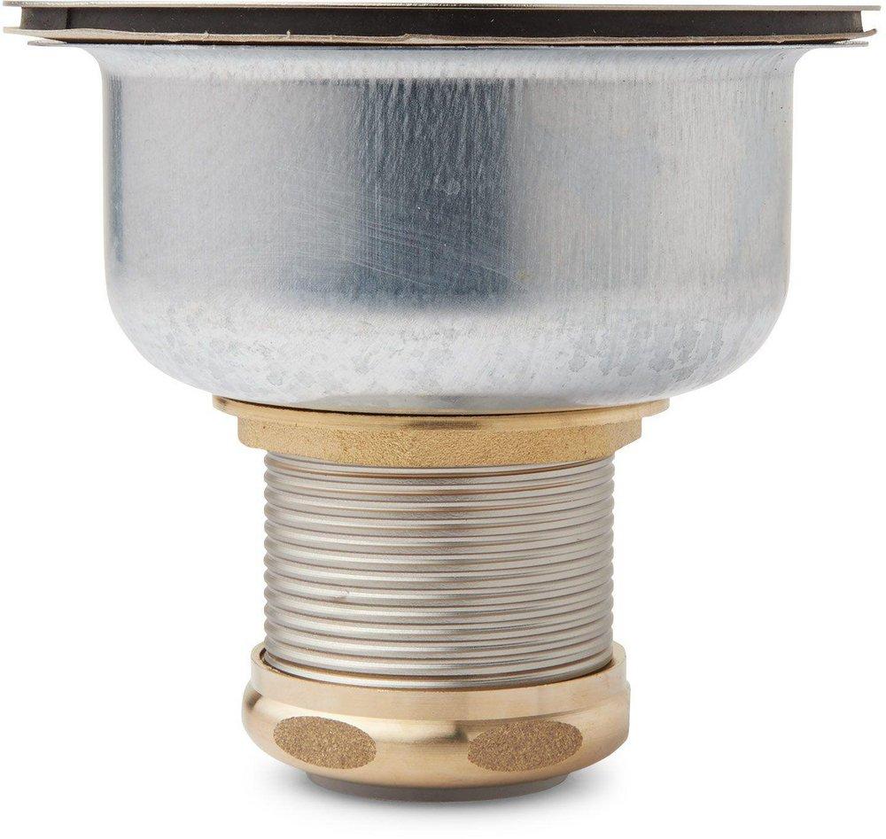 Signature Hardware Flat Black 3-1/2 in. Stainless Steel Basket Strainer 