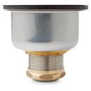 Signature Hardware Flat Black 3-1/2 in. Stainless Steel Basket Strainer 