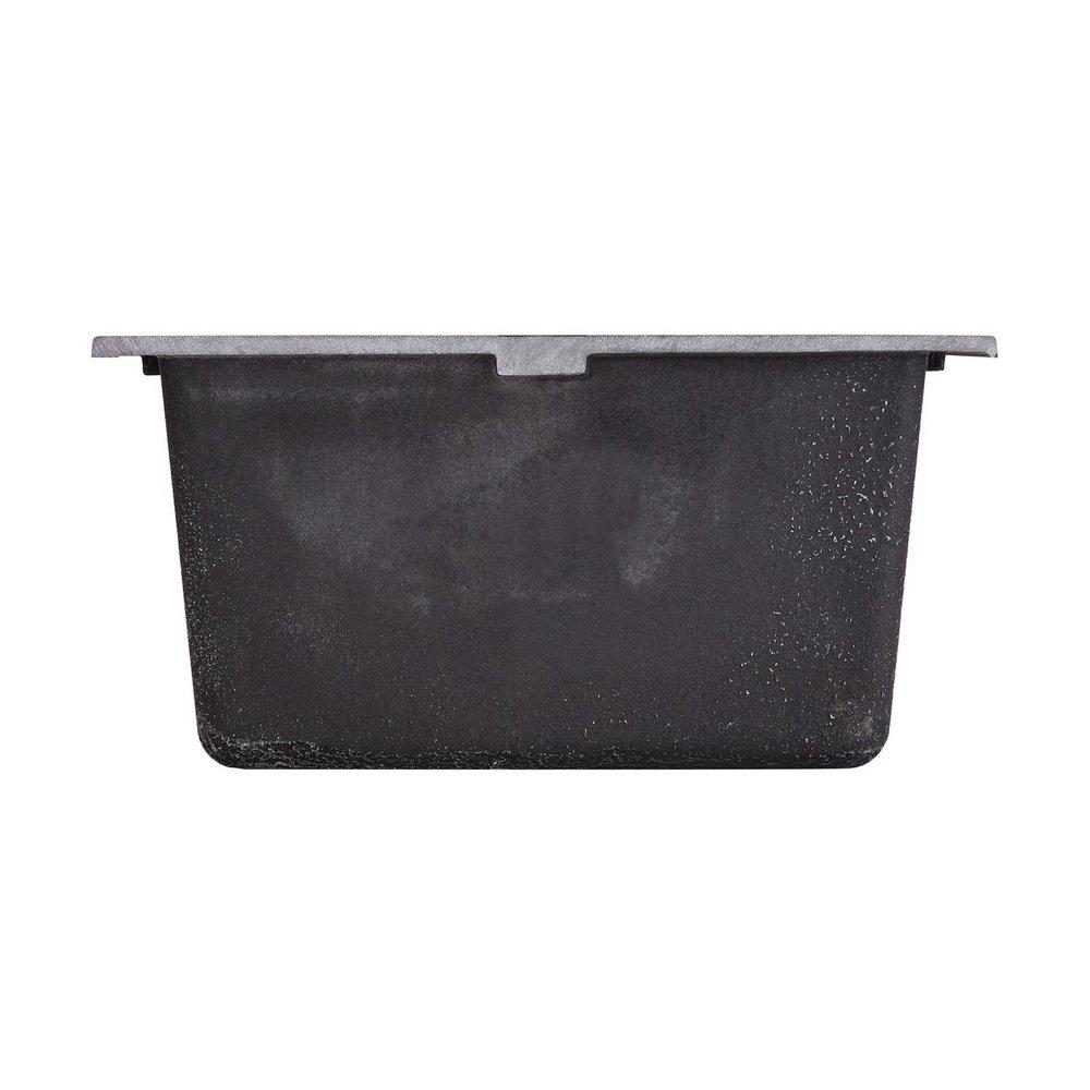 Signature Hardware Midnight Black 16 x 17-1/8 x 8-1/4 in. Undermount Granite Bar Sink 