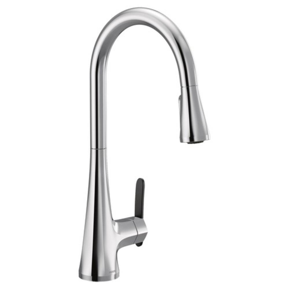 Moen Polished Chrome Single Handle Pull Down Kitchen Faucet 