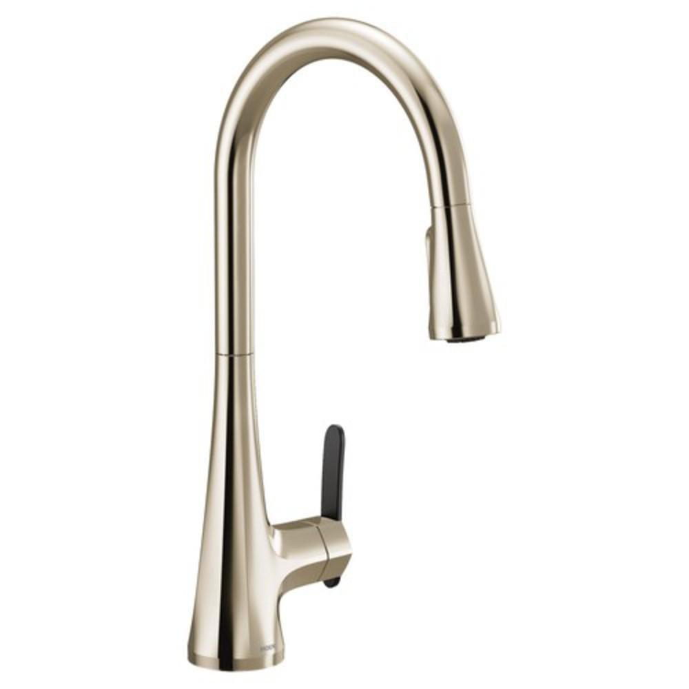 Moen Polished Nickel Single Handle Pull Down Kitchen Faucet 