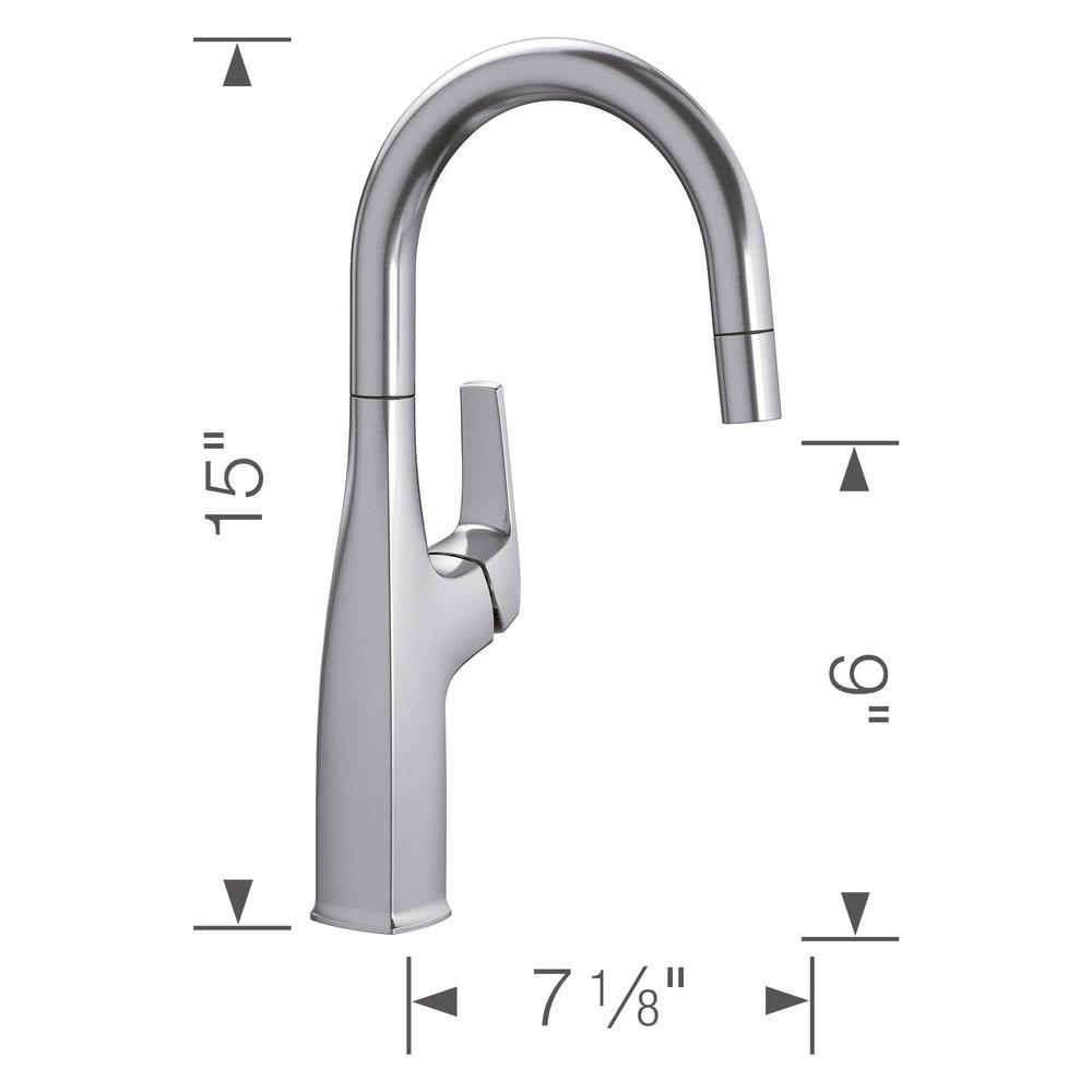 BLANCO PVD Steel Single Handle Lever Bar Faucet 