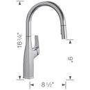 BLANCO PVD Steel Single Handle Pull Down Kitchen Faucet 