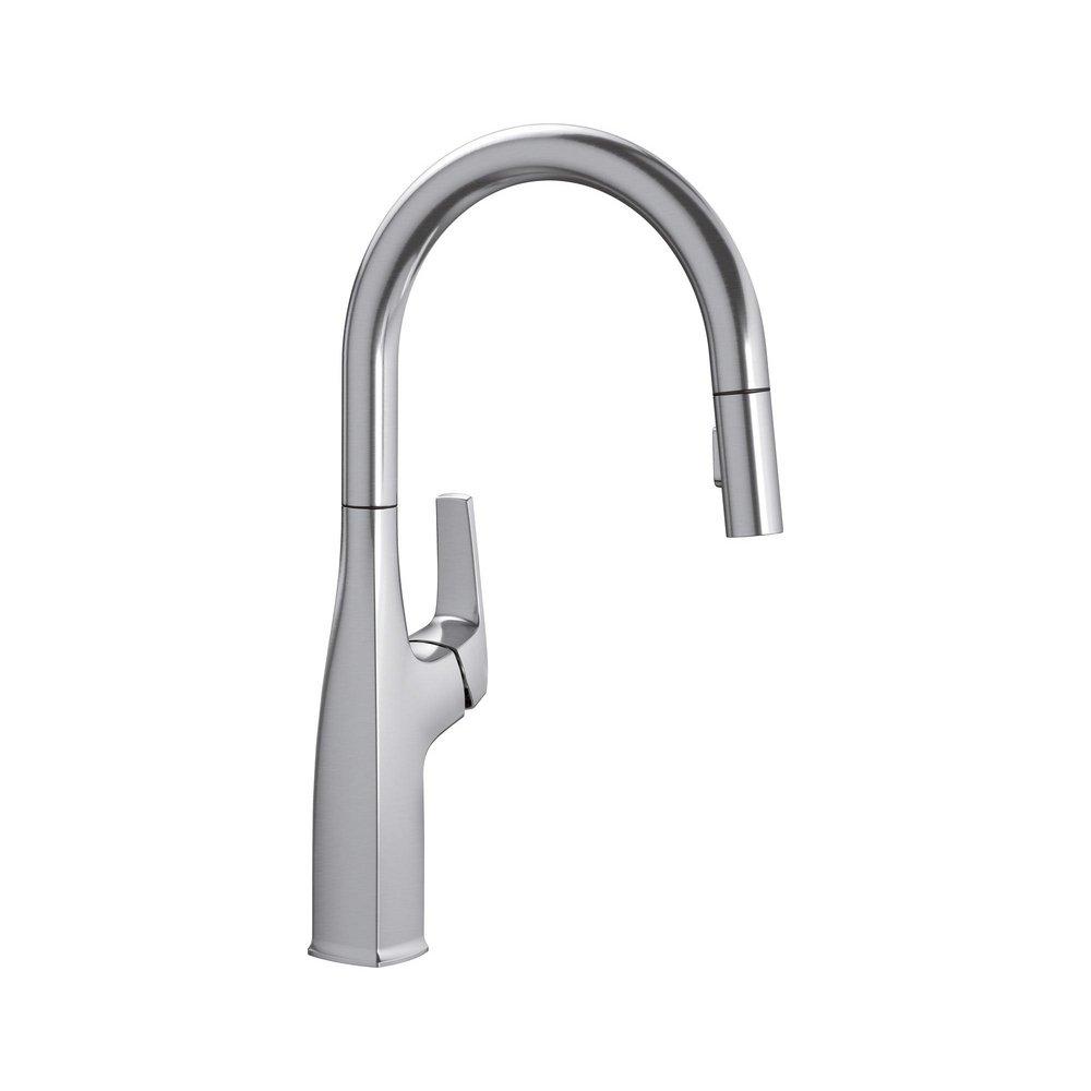 BLANCO PVD Steel Single Handle Pull Down Kitchen Faucet 