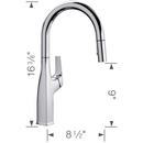 BLANCO Chrome Single Handle Pull Down Kitchen Faucet 