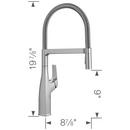 BLANCO PVD Steel Single Handle Pull Out Kitchen Faucet 