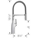 BLANCO Chrome Single Handle Pull Out Kitchen Faucet 