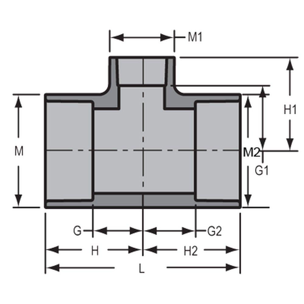 Spears&reg; Manufacturing Company Grey Socket Schedule 80 CPVC TEE 