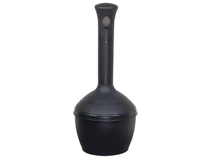 Justrite Deco Black Cigarette Smoker Butt Receptacle 